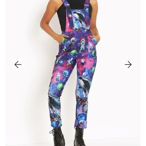 BlackMilk GALAXY overalls with fleece lining - size M - worn once!